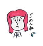 ピンクのピン子さん（個別スタンプ：4）