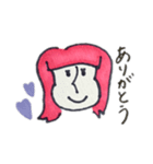 ピンクのピン子さん（個別スタンプ：5）