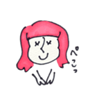 ピンクのピン子さん（個別スタンプ：7）