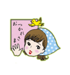 レトロなリコちゃん（個別スタンプ：3）