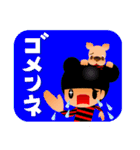 四角い背景のくまりちゃん【その1】（個別スタンプ：4）