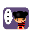 四角い背景のくまりちゃん【その1】（個別スタンプ：17）