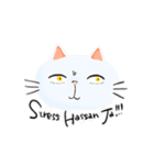 何食わぬ顔で代弁してくれる猫（個別スタンプ：3）