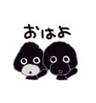 黒ぷーのku＆moco（個別スタンプ：1）