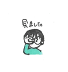 消しゴムハンコで手話！②（個別スタンプ：4）