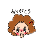 天然パーマの女の子（個別スタンプ：20）