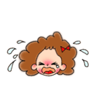 天然パーマの女の子（個別スタンプ：23）