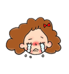 天然パーマの女の子（個別スタンプ：25）