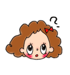 天然パーマの女の子（個別スタンプ：32）