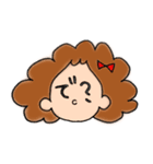 天然パーマの女の子（個別スタンプ：34）