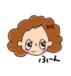 天然パーマの女の子（個別スタンプ：35）