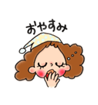 天然パーマの女の子（個別スタンプ：39）
