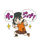 オレンジ女子サポーター2（個別スタンプ：5）