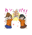 オレンジ女子サポーター2（個別スタンプ：16）