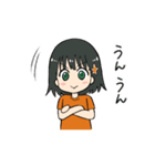 オレンジ女子サポーター2（個別スタンプ：19）