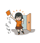 オレンジ女子サポーター2（個別スタンプ：21）
