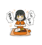 オレンジ女子サポーター2（個別スタンプ：24）
