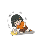 オレンジ女子サポーター2（個別スタンプ：30）