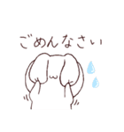 クレヨン手描きうさぎ（個別スタンプ：7）