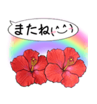 ❤️親しい人に使えるハワイアンなお花❤️（個別スタンプ：40）