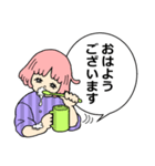 スマイルももこちゃん（個別スタンプ：3）