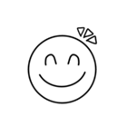 使える顔文字（白）（個別スタンプ：3）
