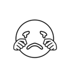 使える顔文字（白）（個別スタンプ：8）