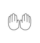 使える顔文字（白）（個別スタンプ：23）