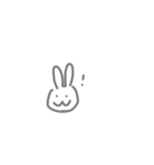 素直でシュールなウサギ（個別スタンプ：4）