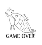 お魚くわえた野良猫（個別スタンプ：30）