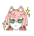 ねこみみピンク髪（個別スタンプ：14）