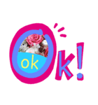 フラワーシンプルメッセージ（個別スタンプ：7）