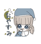 かわいい茶色の髪の女の子（個別スタンプ：5）