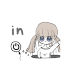 かわいい茶色の髪の女の子（個別スタンプ：15）