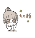 かわいい茶色の髪の女の子（個別スタンプ：19）