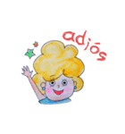 アフロちゃんファミリー（個別スタンプ：16）
