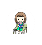 元気で明るい女の子（個別スタンプ：3）