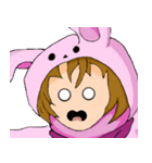 ウサギの女子（個別スタンプ：1）
