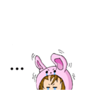 ウサギの女子（個別スタンプ：3）