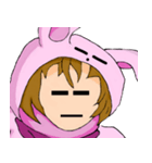 ウサギの女子（個別スタンプ：6）