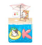 ぽよぽよ！ねこのころりん夏のBIGスタンプ（個別スタンプ：22）