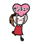 女の子達の使いやすいBIGスタンプ（個別スタンプ：10）