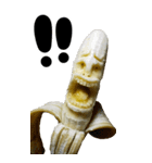 バナナ彫刻 ビッグスタンプ（個別スタンプ：4）