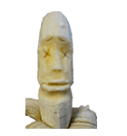 バナナ彫刻 ビッグスタンプ（個別スタンプ：12）