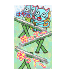 水色 にゃんしー 「でっかい 夏だぜ！！」（個別スタンプ：24）
