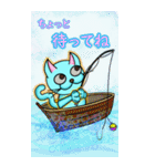 水色 にゃんしー 「でっかい 夏だぜ！！」（個別スタンプ：35）