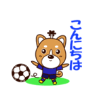 侍サッカー犬（個別スタンプ：1）