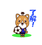 侍サッカー犬（個別スタンプ：3）