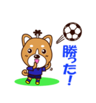 侍サッカー犬（個別スタンプ：8）