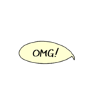 ふきだしでメッセージ (英語編 Vol.3)（個別スタンプ：1）